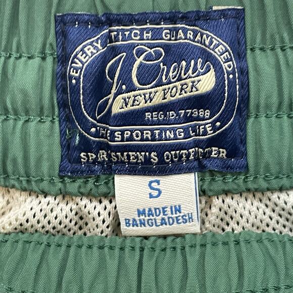 J Crew Shorts Mens Small Green Sustainable Kayak Swim Lined Drawstring Outdoor - Picture 3 of 11